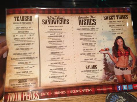 Menu items and prices are subject to change without prior notice. . Twin peaks burleson menu